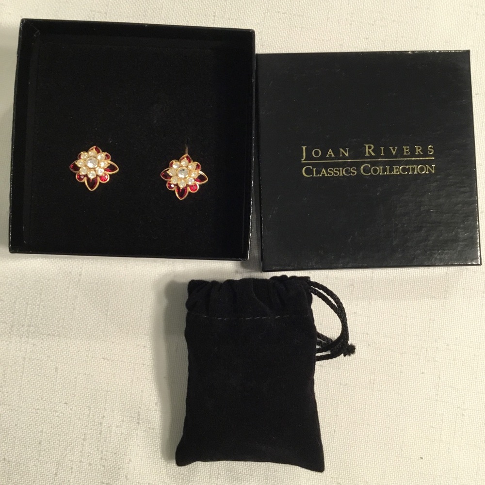 Joan Rivers Golden 12 Color Changeable Earrings
